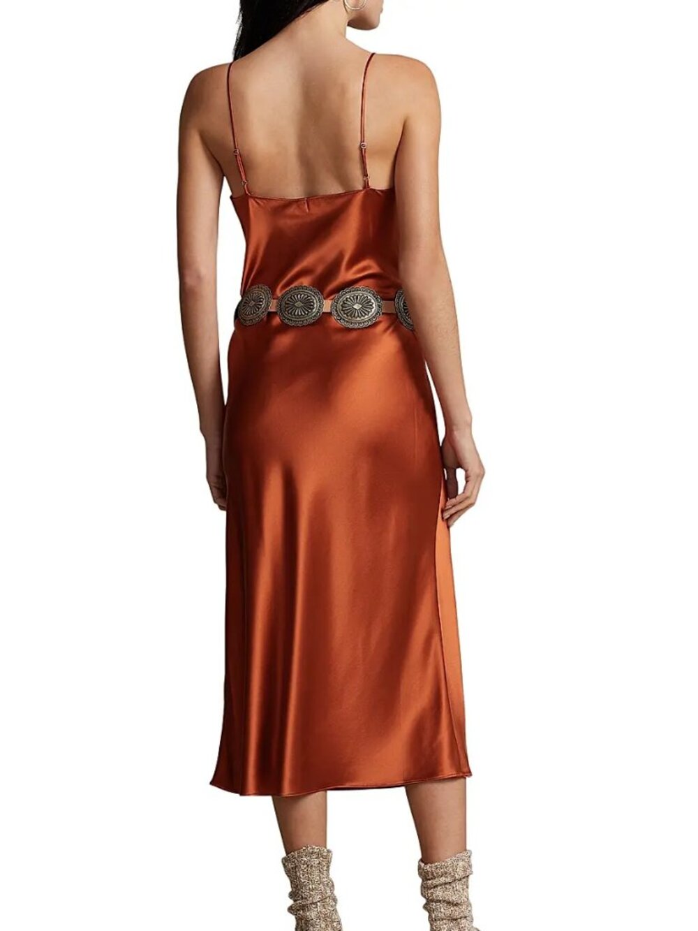 Polo Ralph Lauren Luxe Mulberry Silk Sz. 6 Slip Dress NWOT - Picture 6 of 10